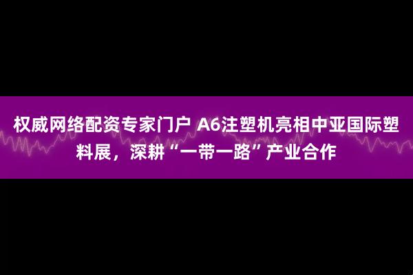 权威网络配资专家门户 A6注塑机亮相中亚国际塑料展，深耕“一带一路”产业合作